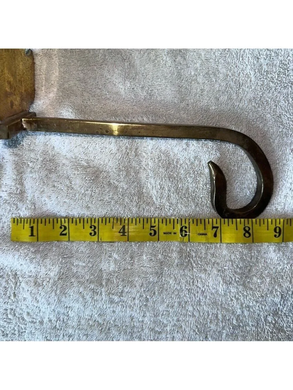 Vintage Solid Brass Tree Silhouette Christmas Stocking Hanger Flat Etched Debbie